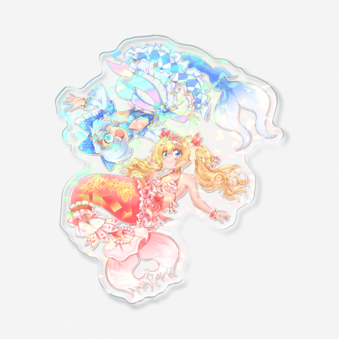 ホログラムアクリルキーホルダー - 100 × 100mm