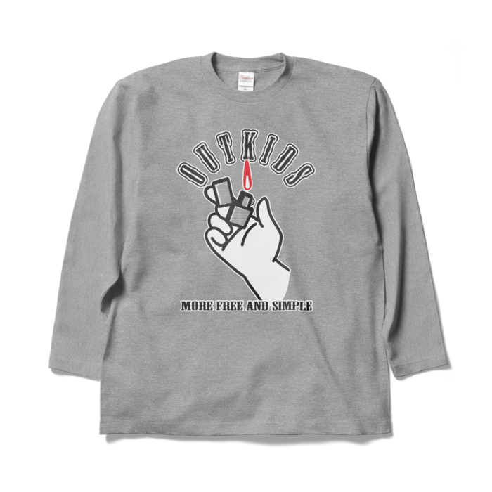 ロングスリーブTシャツ - XL - 杢グレー