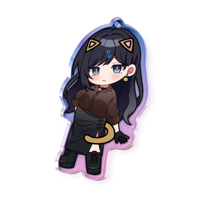 オーロラアクリルキーホルダー - 70 × 70mm