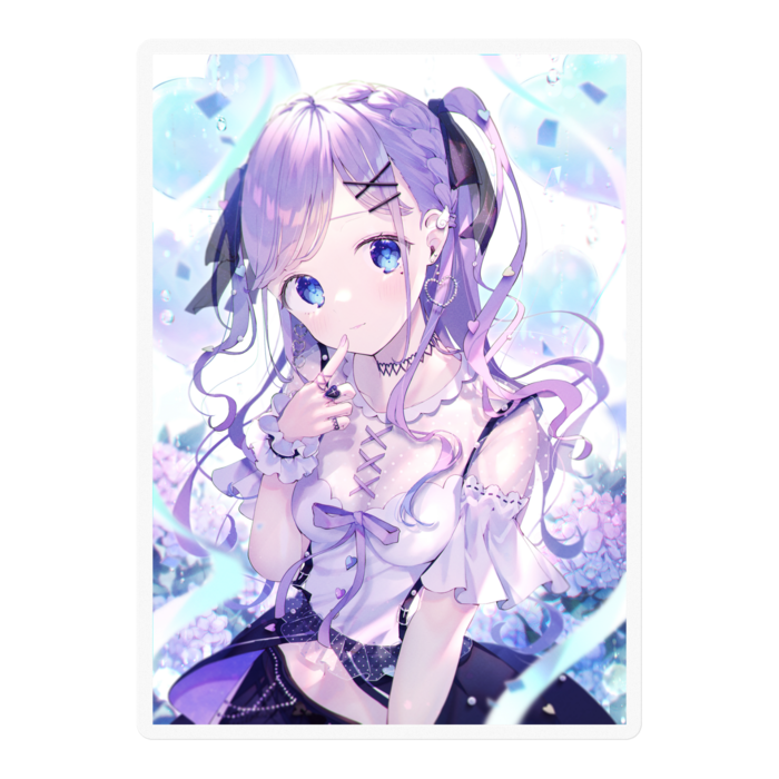 【お披露目1周年イラスト】ステッカー - 100 x 100 (mm)(3)