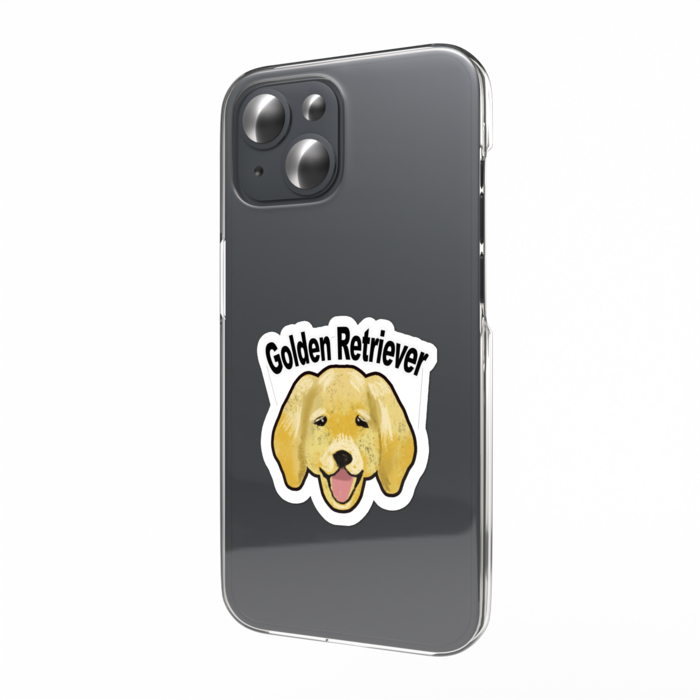 わんこフェイスステッカー（ゴールデンレトリバー）