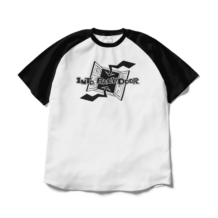 ラグランTシャツ - XL - ホワイト×ブラック