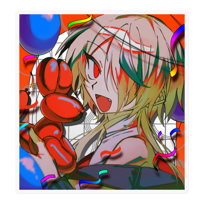 ステッカー - 100 x 100 (mm)