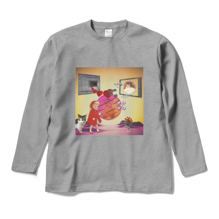 ロングスリーブTシャツ - M - 杢グレー