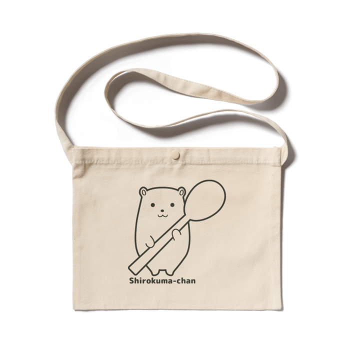 【ベージュ】サコッシュ - 300 x 230 (mm)