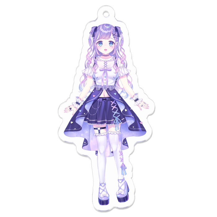 【Live2D立ち絵】アクリルキーホルダー（コーティング） - 70 x 70 (mm)(1)