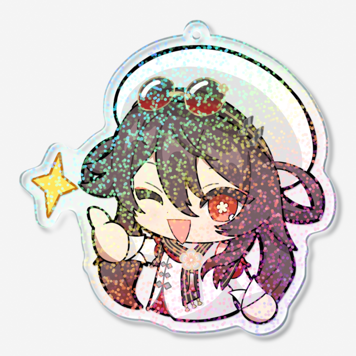 ホログラムアクリルキーホルダー - 70 × 70mm