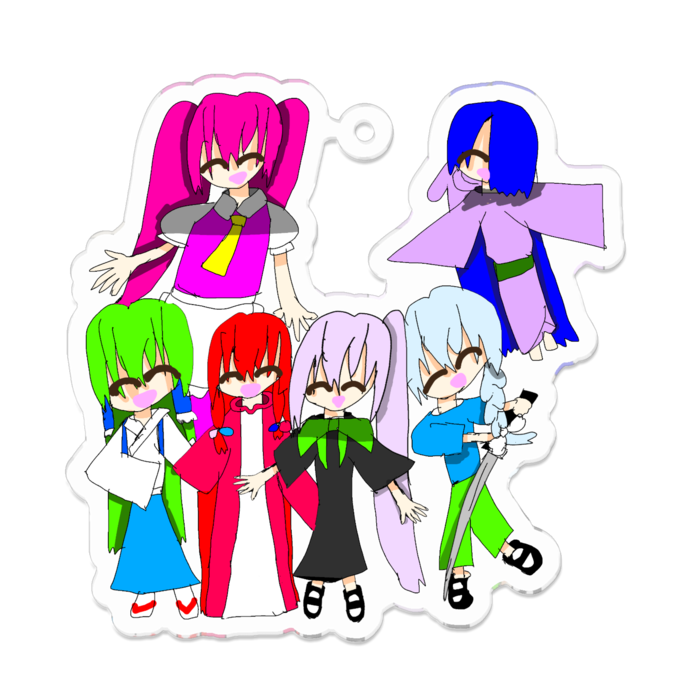 アクリルキーホルダー - 70 x 70 (mm)