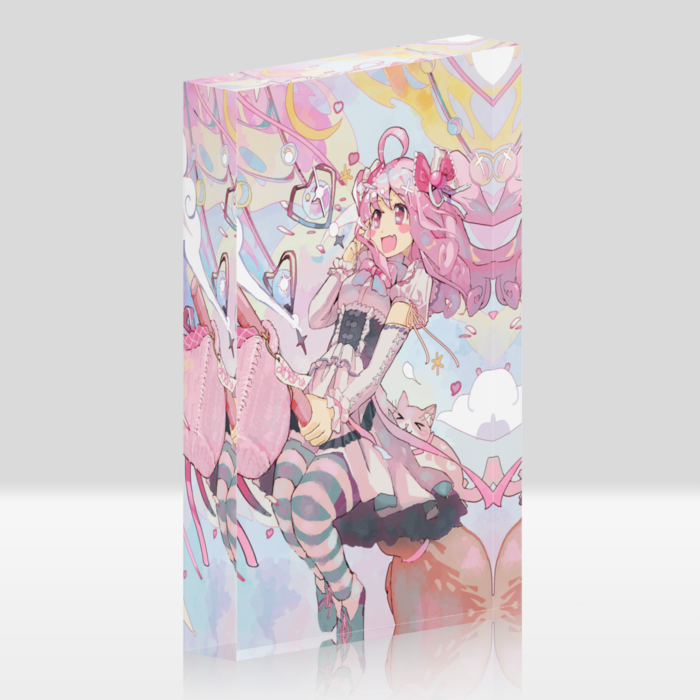 アクリルブロックホワイト - 100x148mm(1)