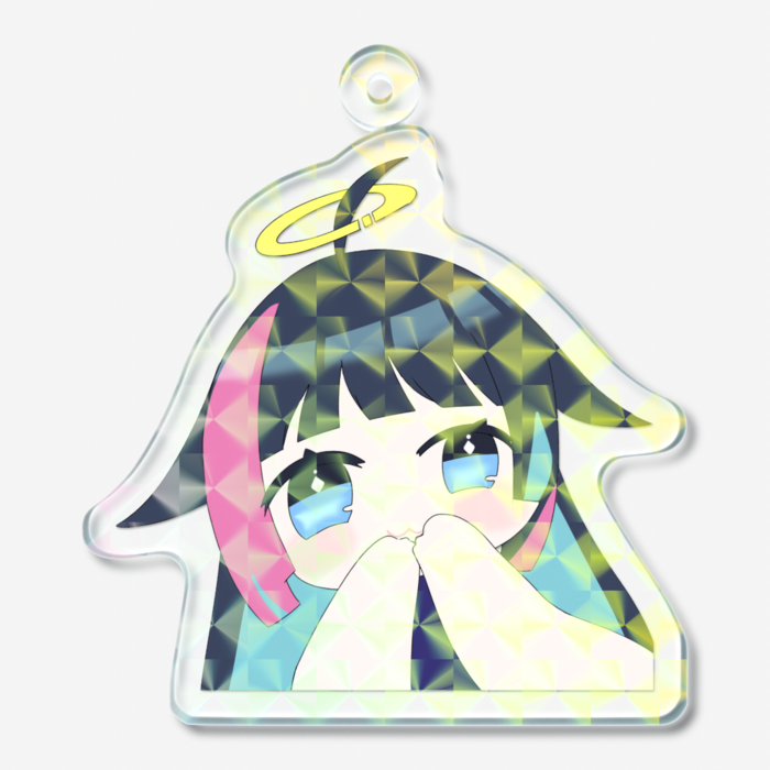 ホログラムアクリルキーホルダー - 50 × 50mm
