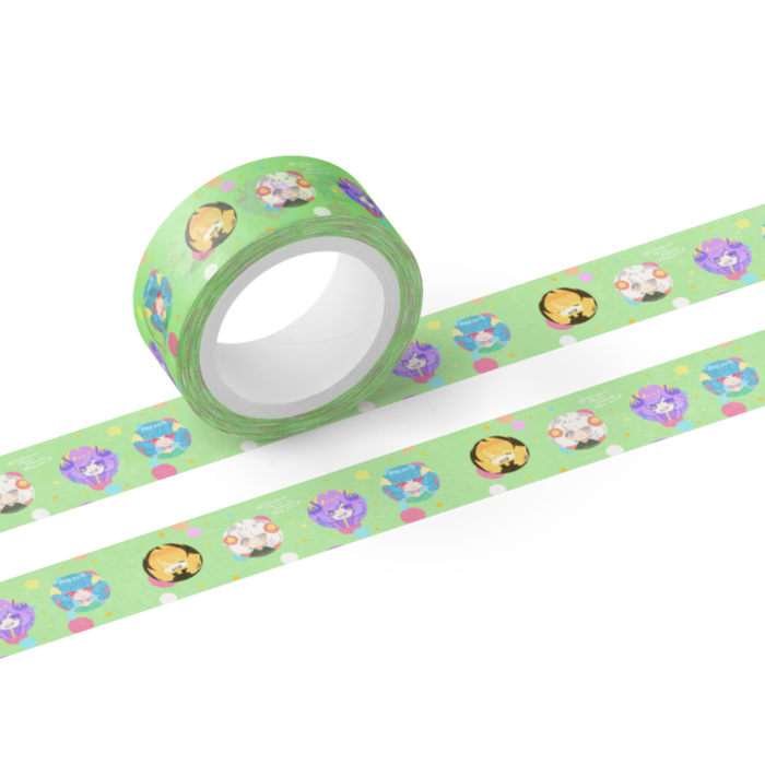 どーだん家族カラフルドットマスキングテープ＜ミント＞