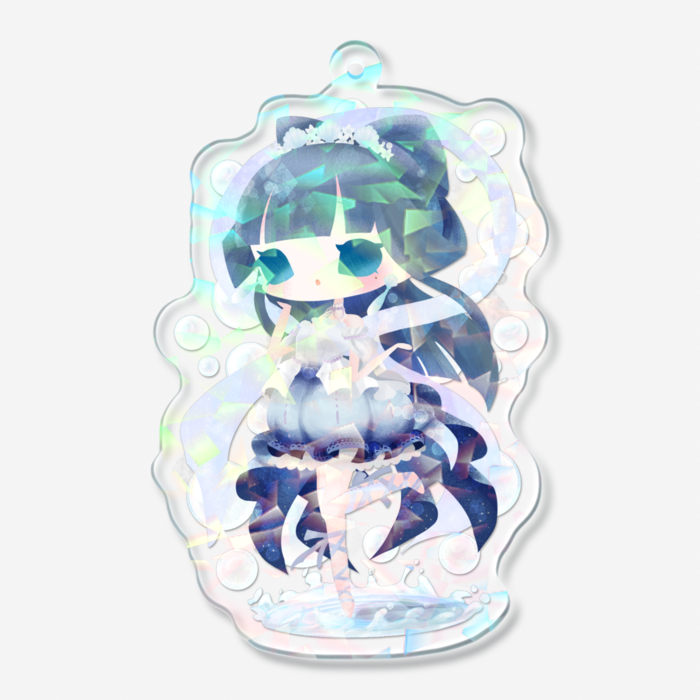 ホログラムアクリルキーホルダー - 70 × 70mm