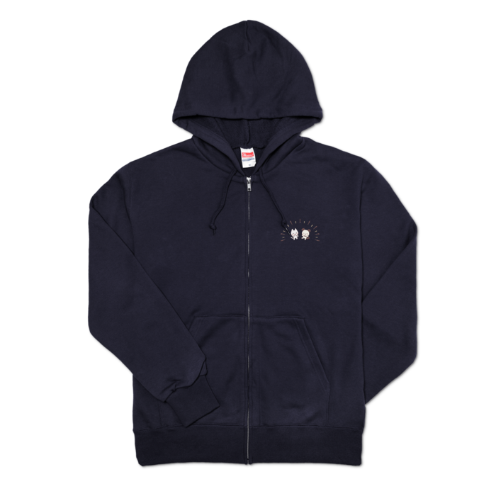 ジップパーカー　紺色　M