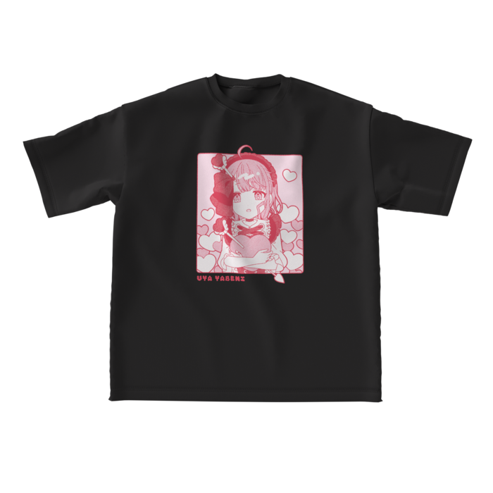 ビッグシルエット黒Tシャツ - L -