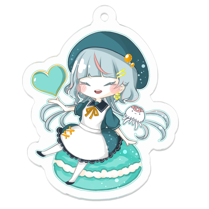 アクリルキーホルダー（コーティング） - 50 x 50 (mm)