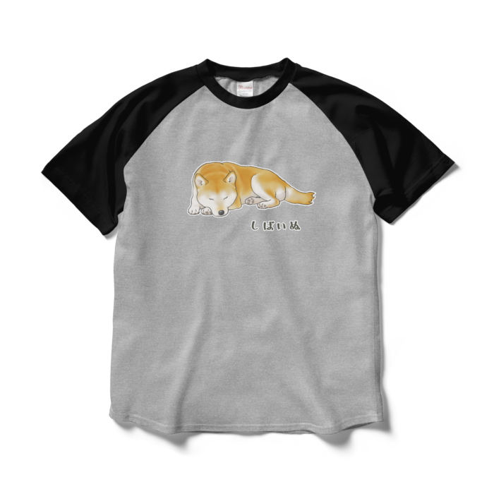 ラグランTシャツ - L - 杢グレー×ブラック / Size L, Heather Grey & Black