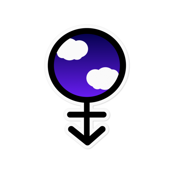 夜空【X】性別記号ステッカー