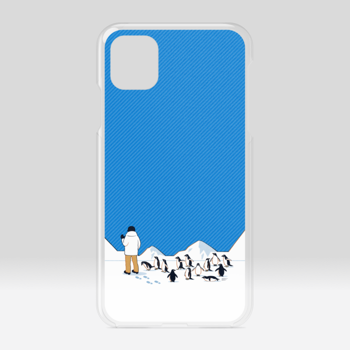 クリアiPhoneケース　青色　iPhone 11