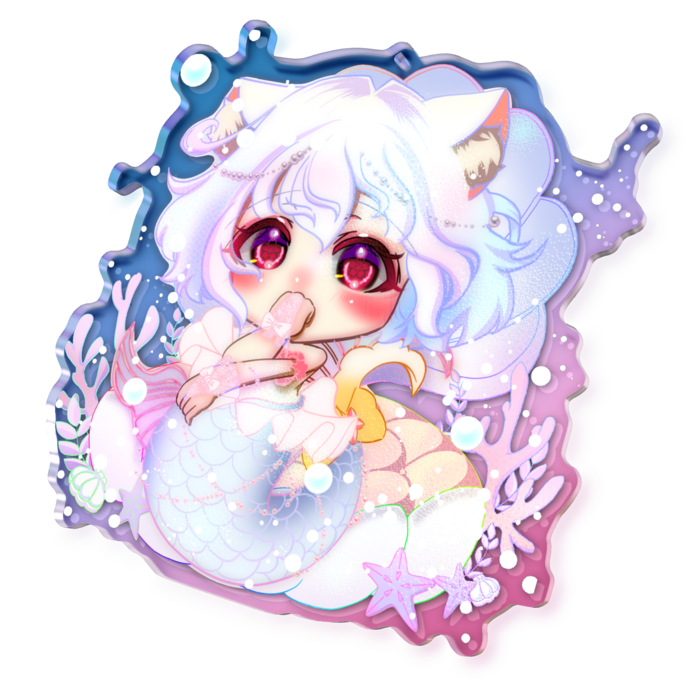 オーロラアクリルキーホルダー - 100 × 100mm