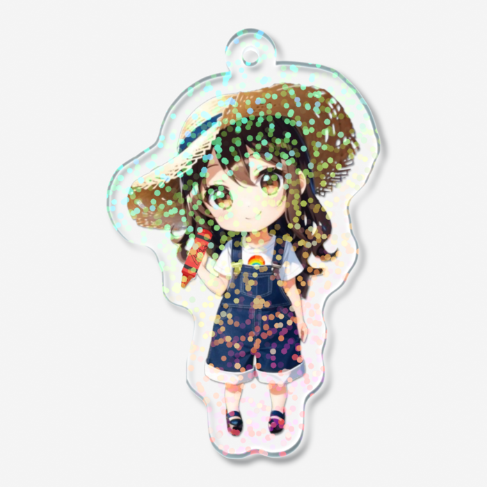ホログラムアクリルキーホルダー - 50 × 50mm