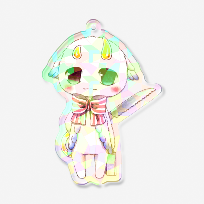 ホログラムアクリルキーホルダー - 70 × 70mm