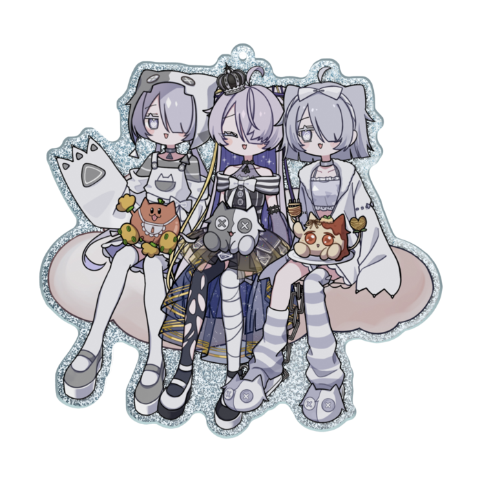 ラメアクリルキーホルダー - 100 × 100mm