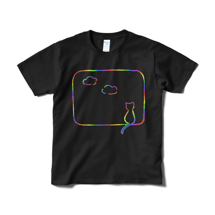 Tシャツ(カラフル) - S - ブラック