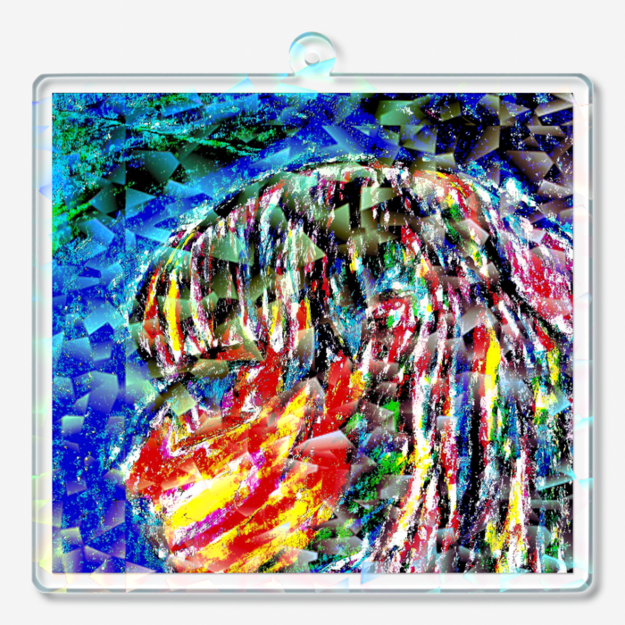 ホログラムアクリルキーホルダー - 70 × 70mm(1)