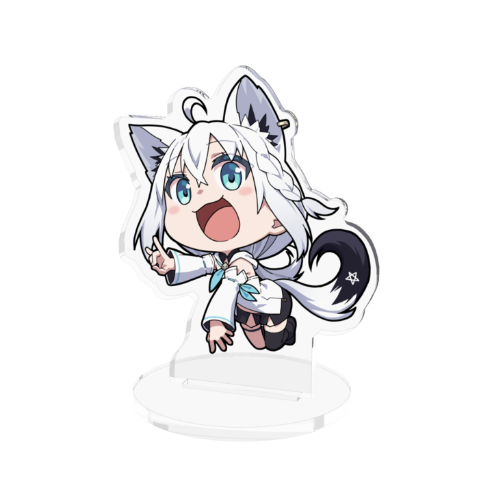 アクリルフィギュア - 70x70mm（白上フブキ）