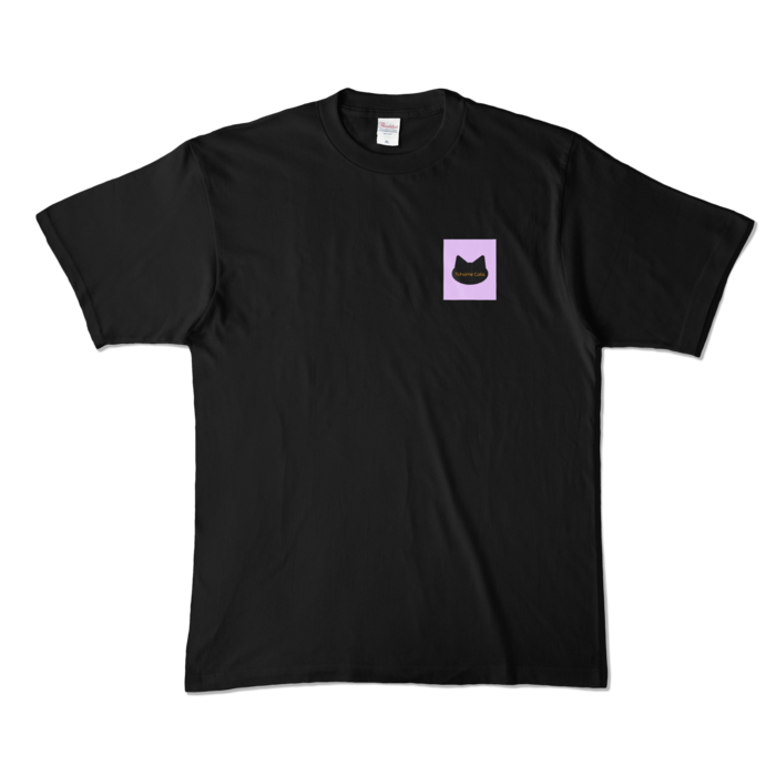 カラーTシャツ - XL - ブラック /ロゴ　ピンク