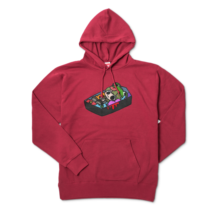 パーカー - XL - バーガンディ