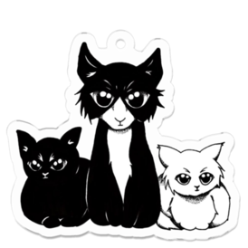 Black Hachiware White アクキー Ioly Booth Black Hachiware White アクキー Ioly Booth