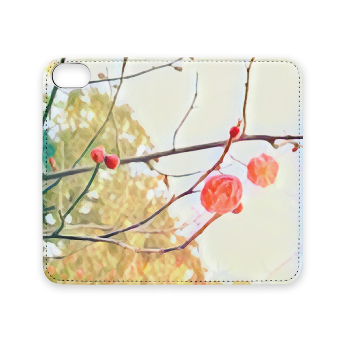 手帳型iPhoneケース(ベルトなし) - iPhone 8 / 7 / SE2 - ストラップ穴 なし(春)