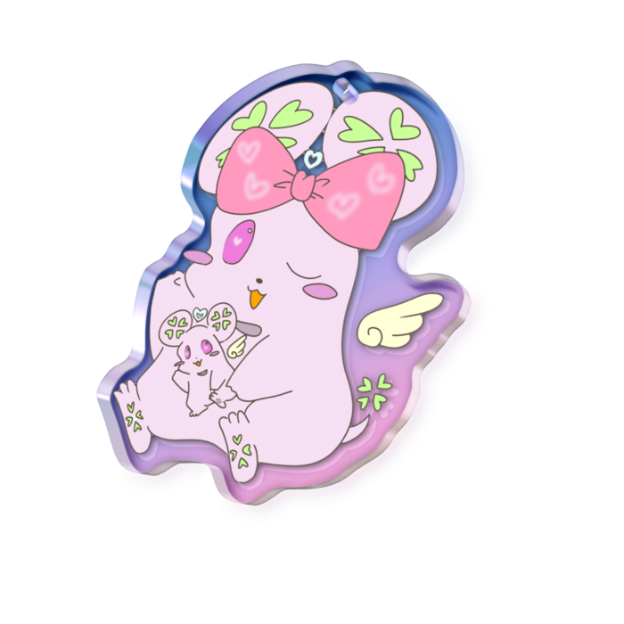 オーロラアクリルキーホルダー - 50 × 50mm