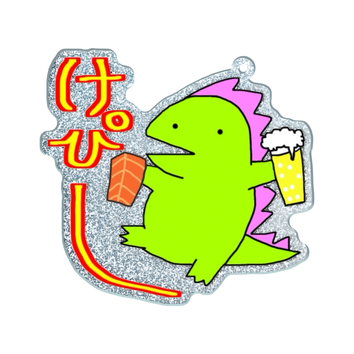 ラメアクリルキーホルダー - 70 × 70mm