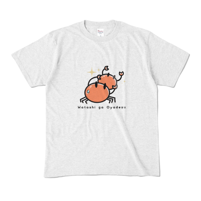 親🦀Tシャツ - M - アッシュ (淡色)