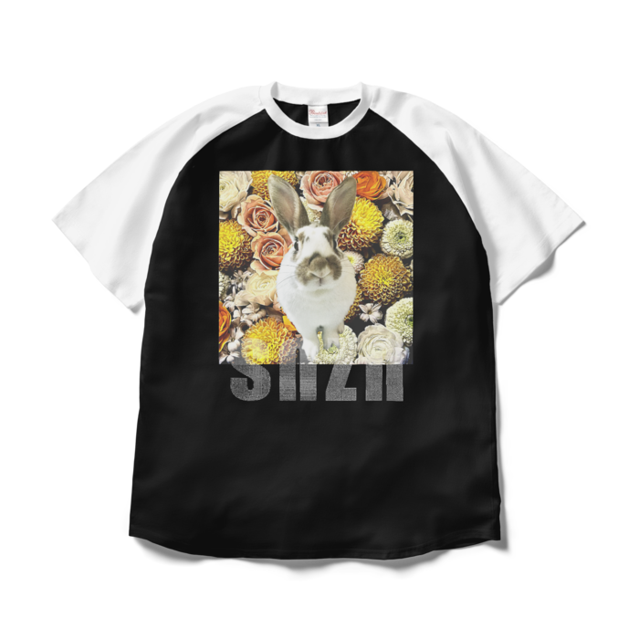 ラグランTシャツ - XL - ブラック×ホワイト