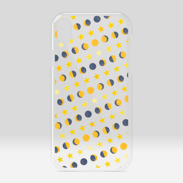 クリアiPhoneケース・月と星:iPhone XR