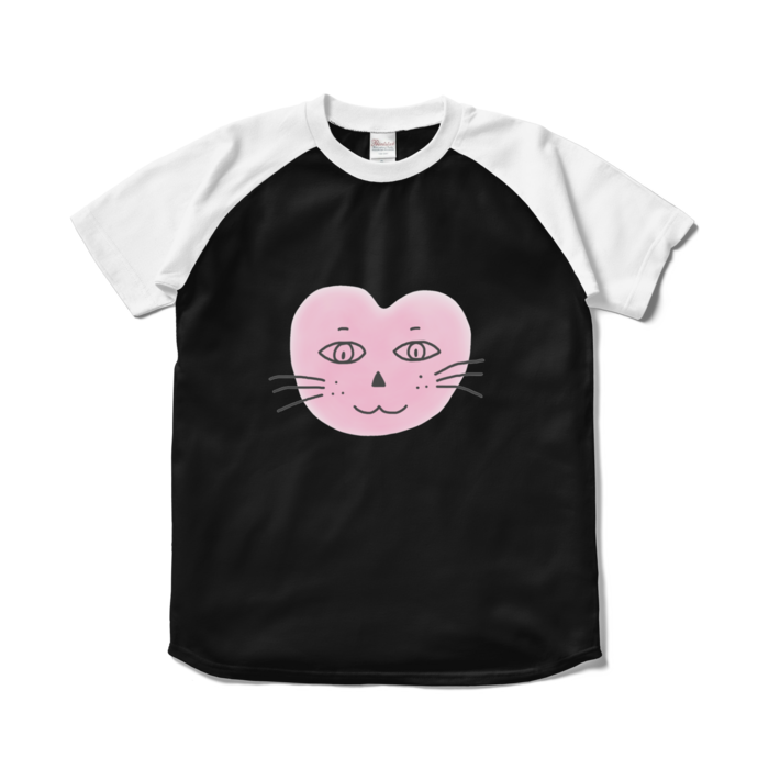 ラグランTシャツ - S - ブラック×ホワイト