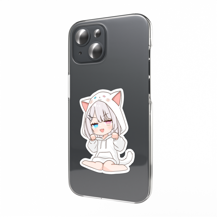スマホステッカー(しろねこ)
