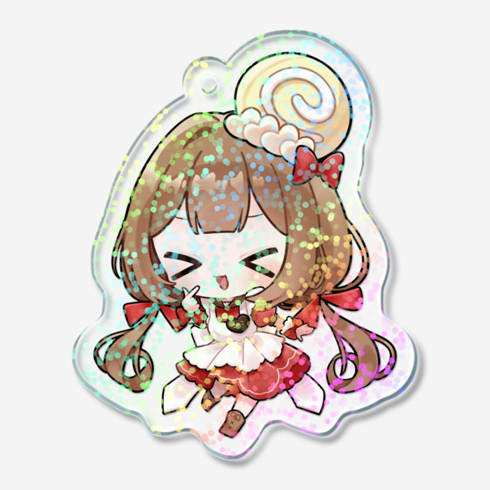 ホログラムアクリルキーホルダー - 50 × 50mm