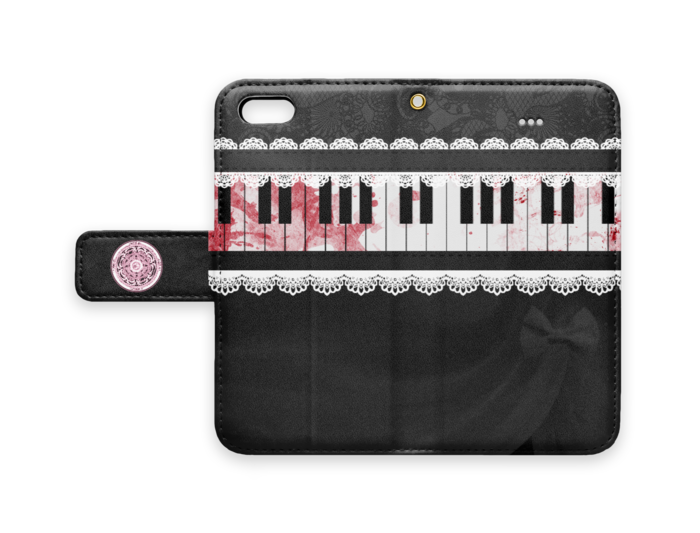 手帳型iPhoneケース - iPhone5 - ストラップ穴 あり