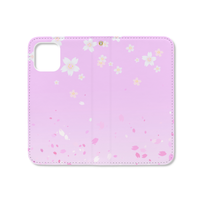 手帳型iPhoneケース（ベルトなし） - iPhone12 mini - ストラップ穴 あり