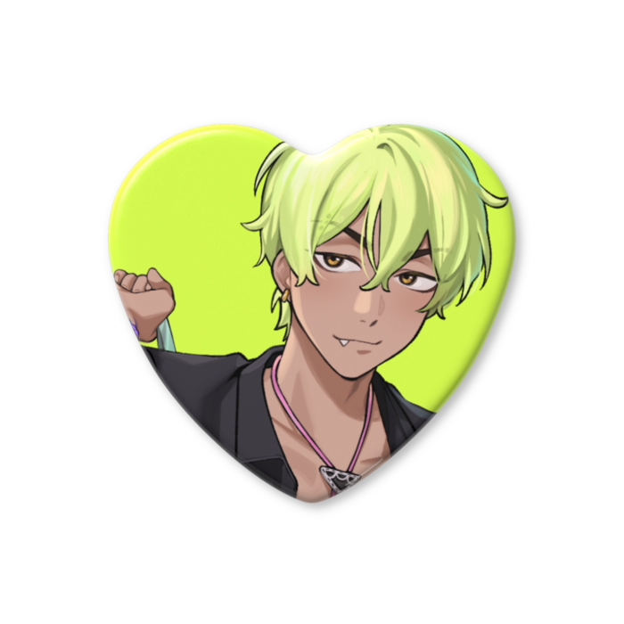 申未縁樹ハート缶バッジ - 57 × 52.5mm(5)