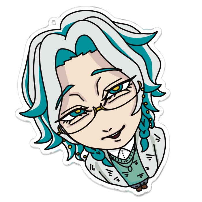 【くろうさん】アクリルキーホルダー - 100 x 100 (mm)