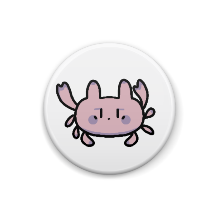 さらばガニ 手ふりふり 缶バッジ - 25mm