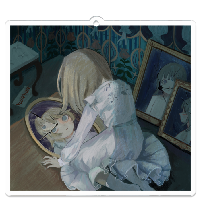 アクリルキーホルダー（コーティング） - 70 x 70 (mm)