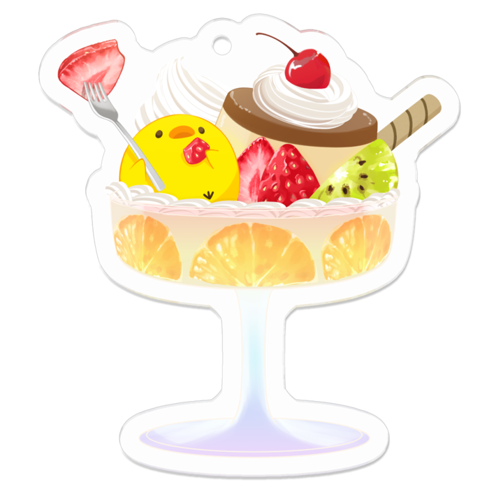 プリンアラモードアクキー - 50 x 50 (mm)