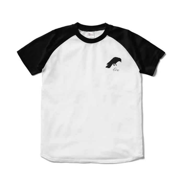 ラグランTシャツ - S - ホワイト×ブラック