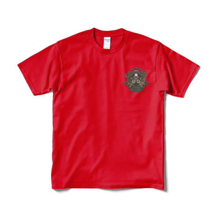 みみTシャツ - M - 黒ロゴ・レッド